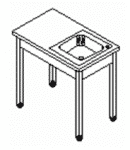 Ванна моечная ТММ МС-П 1/1000/600 (мойка 400х500х140)