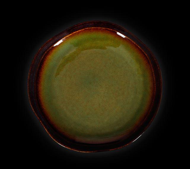 Тарелка мелкая Corone Verde d=150 мм синий+зеленый фарфор