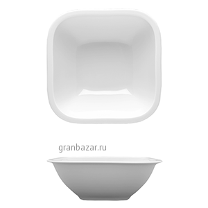 Салатник квадр. «Лайк»; фарфор; H=13,L=19.5,B=19.5см; белый Lubiana 649