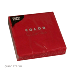 Салфетки 3х-слойн. 25*25см; бум. салфет.; H=2,L=13,B=13см; бордо Pap Star 14271 20шт.