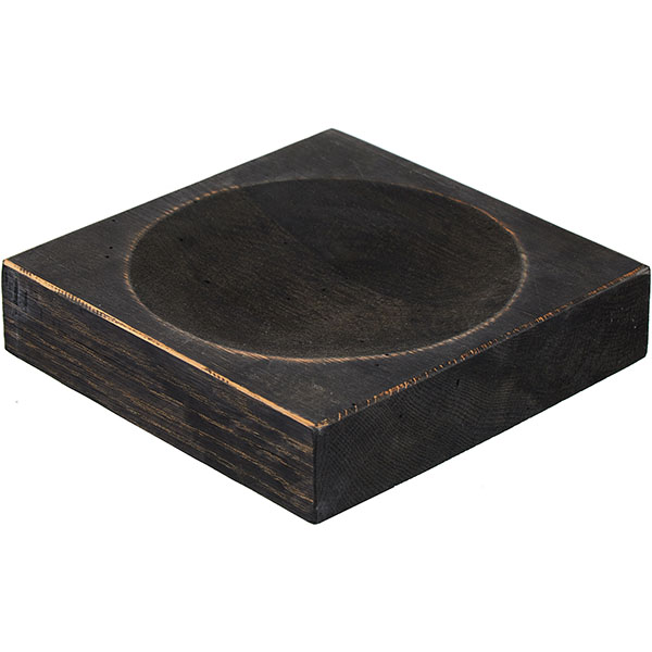 Тарелка квадратная антик; дуб; H=45,L=200,B=200мм; тем.дерево PPwood Q501V-06B