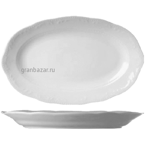 Блюдо овальное «В.Виена»; фарфор; H=4,L=40,B=26см; белый Tognana VW02040