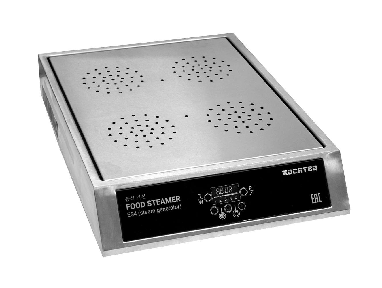 Пароварка настольная с круглыми деревянными корзинами Kocateq ES4WR