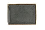 Блюдо прямоугольное DARK GREY фарфор,180х130 мм, h 20 мм, серый Seasons Porland 358819 темно-серый