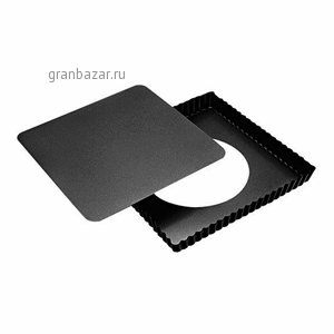 Форма д/выпеч.со съем.дном,квадр.; антиприг.покр.; H=2.5,L=23,B=23см; черный Paderno 47738-23