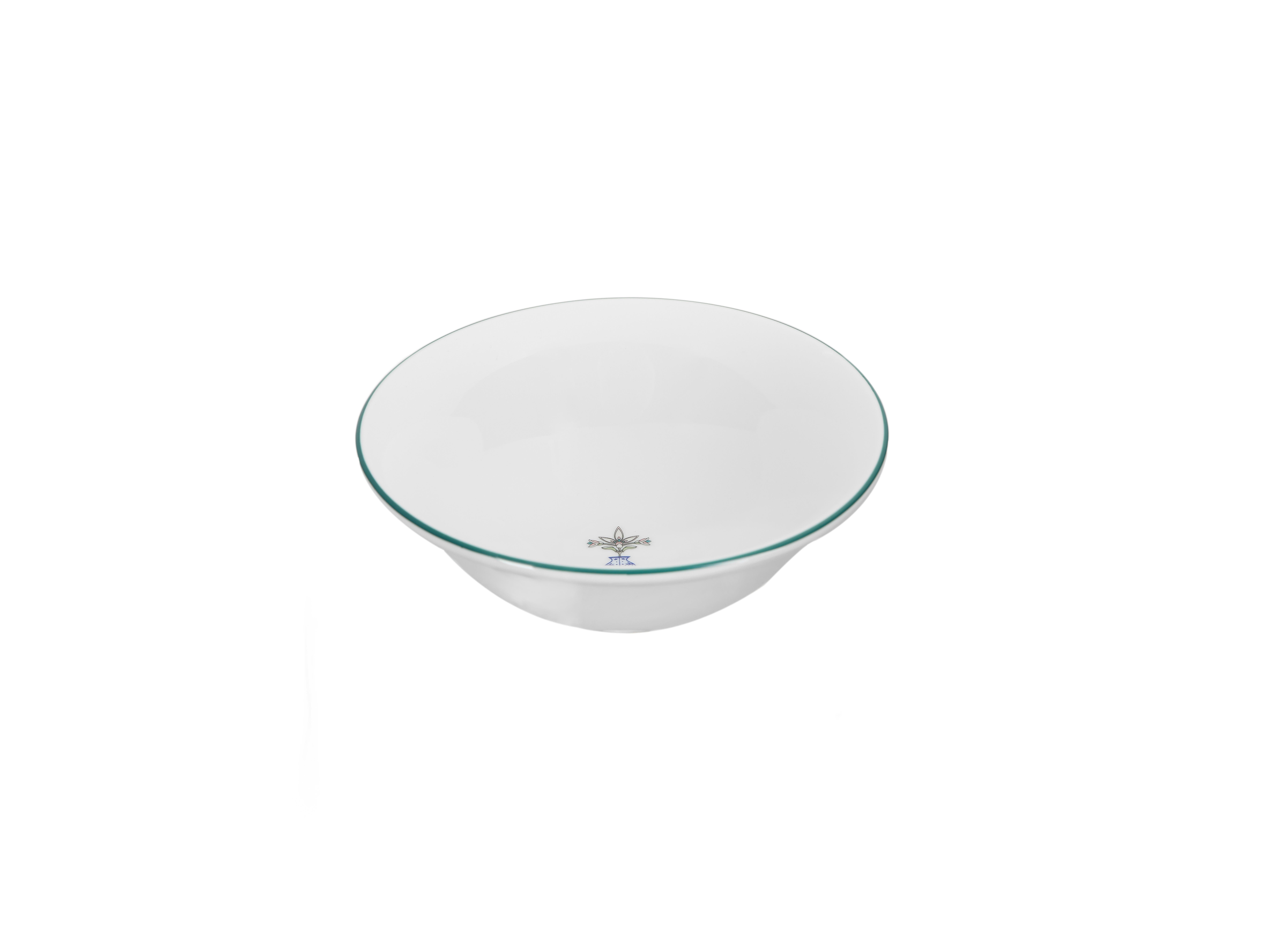 Салатник Vaso Piccolo 160 мм, кант зеленый, Porland DS20