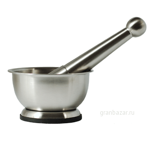 Мадлер со ступкой; сталь; D=10,H=11,L=14,B=3см; металлич. ILSA 11230100ICV