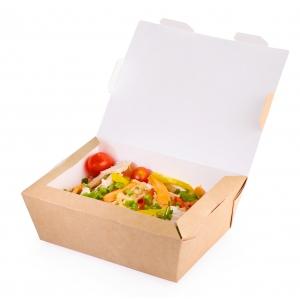 Ланч-бокс универсальный 600мл бумага крафт ГЕОВИТА CRAFTBOX-600, 350 шт