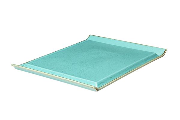 Блюдо для стейка TURQUOISE фарфор, 320x260 мм, h 12 мм, бирюзовый Seasons Porland 538136 бирюзовый