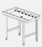 Стол для чистой посуды Dihr LC96/1 роликовый