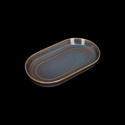 Блюдо овальное 240х140мм сине-коричневый Corone Terra 11011