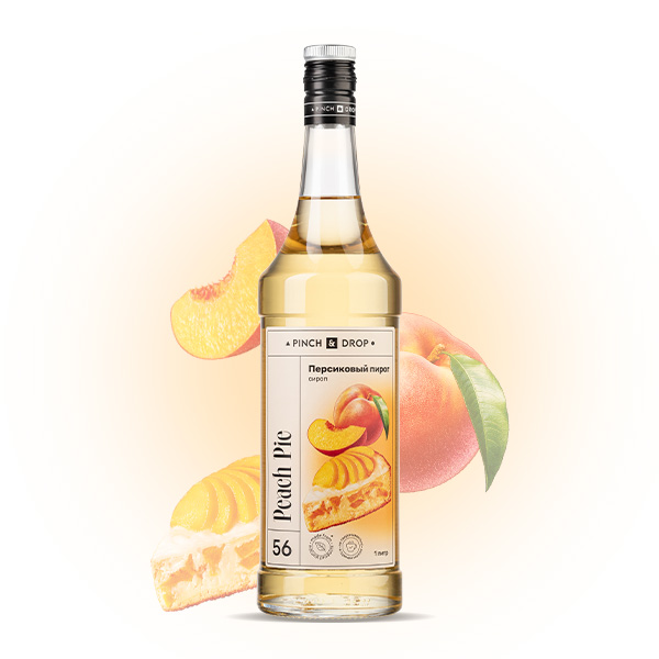 Сироп «Персиковый Пирог» стекло 1 л D=85, H=330 мм Pinch&Drop PD-S056G1000-1