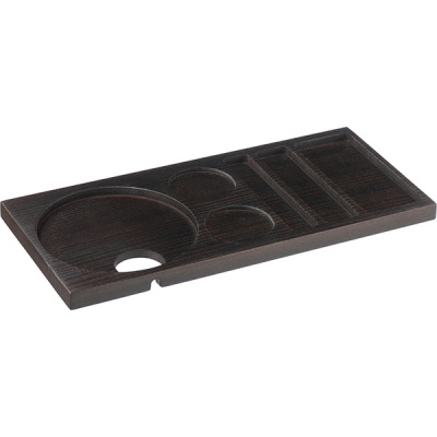 Поднос для подачи с выемками; бук; H=20, L=410, B=185 мм; PPwood F645O-06B