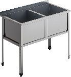 Ванна моечная двухсекционная RESTOINOX ВМС-2/5-Б-ЭК