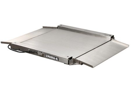 Промышленные платформенные весы с 4 датчиками 4D-LA.S-15/12-1000-RL (нерж) с печатью этикеток