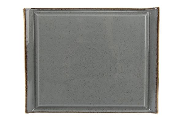 Блюдо для стейка DARK GREY фарфор, 320х260 мм, h 12 мм, серый Seasons Porland 538136 темно-серый