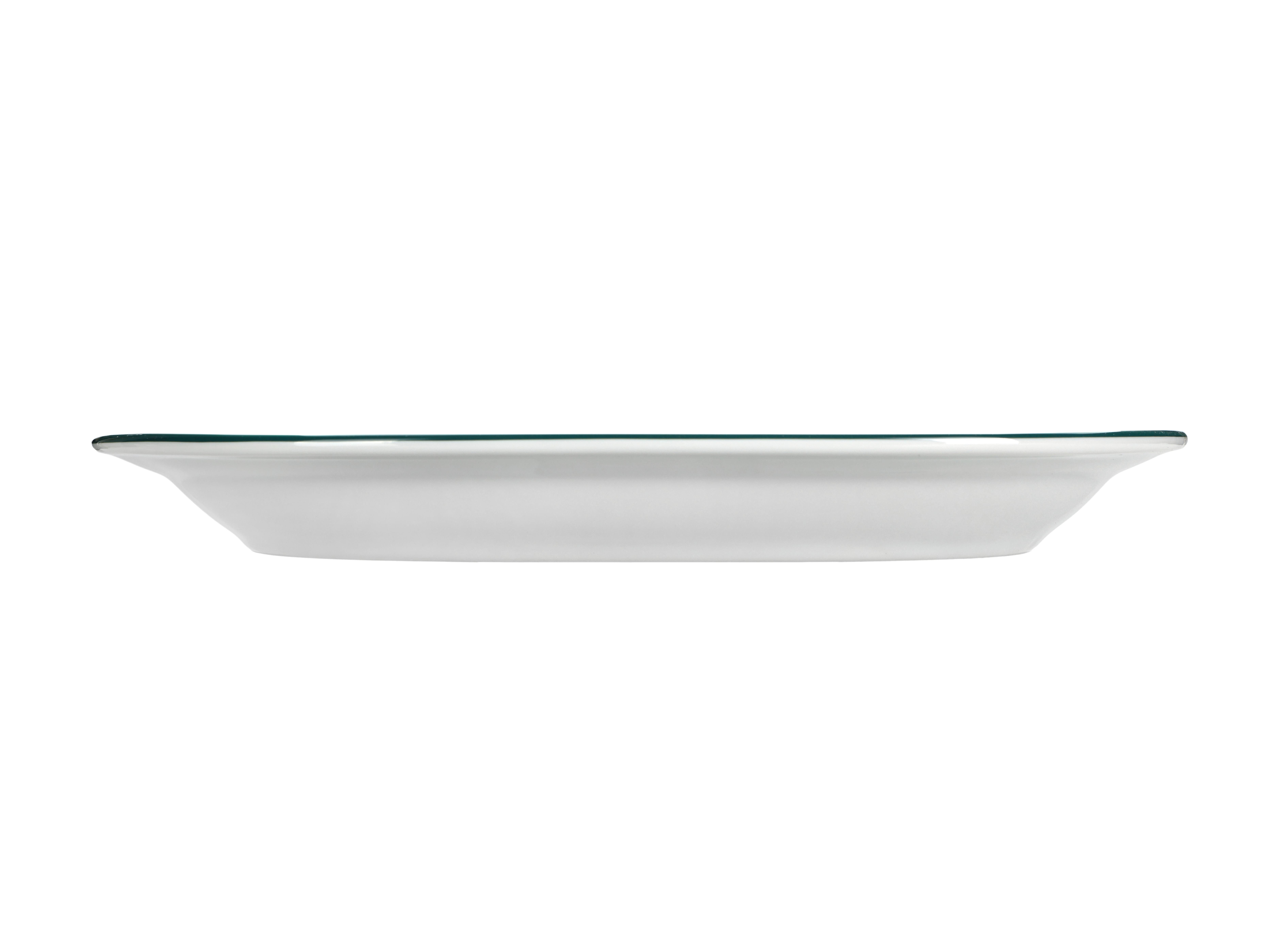 Блюдо овальное Vaso Piccolo 350 мм, кант зеленый, Porland DS12