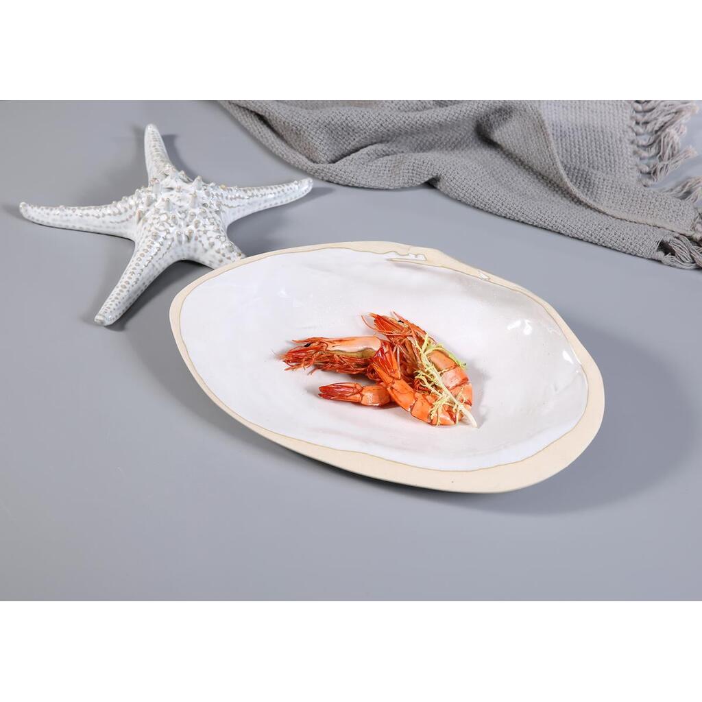 Блюдо овальное Gray Shell Frutti di Mare 325х200 мм h65 мм 100 мл P.L. Proff Cuisine QB23087001
