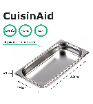 Гастроемкость CuisinAid 1/3 h=40 нерж. 325х176х40 CD-813-40 /60