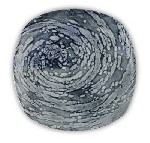 Тарелка квадратная VORTEX фарфор, 290x290 мм, h 27 мм, синий Porland 184429 VORTEX