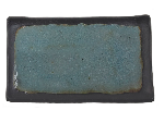 Блюдо 260х162х20 мм прямоуг. Turquoise black пластик меламин P.L. Proff Cuisine JW55310