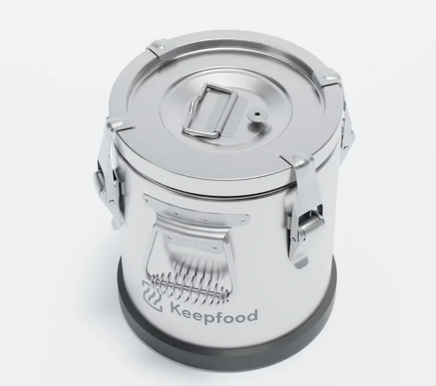 Термос 6 л нерж. прорезин. основание Keepfood