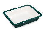 Гастроемкость 1/2-65 (325х265х65 мм), зеленый борт, фарфор, P.L. Proff Cuisine F1273BG-W