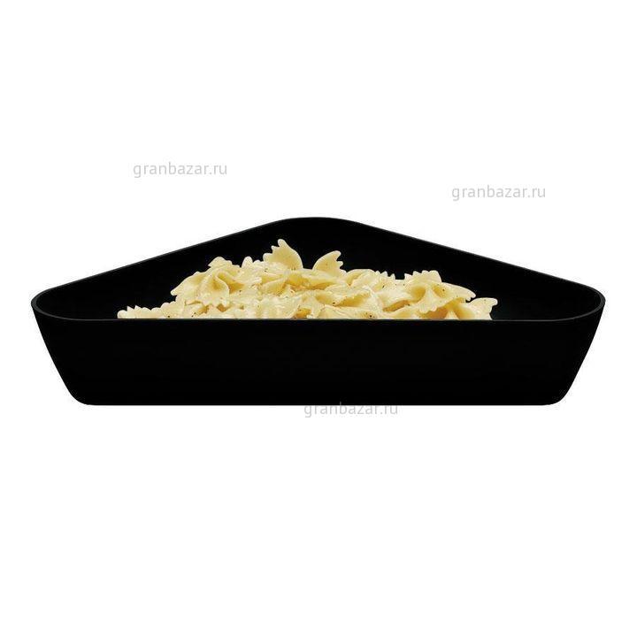 Блюдо треугол.; пластик; 1.9л; H=60,L=254,B=305мм; черный Cambro SFT1010110