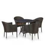 Комплект плетеной мебели из искусственного ротанга T707ANS/Y350-W53 4 Pcs Brown 