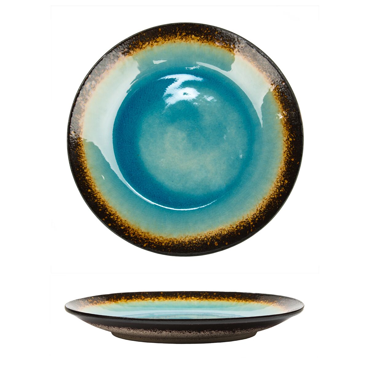 Тарелка d=230 мм, каменная керамика, Blue Spider Silk Stockholm P.L. Proff Cuisine JM2302-Blue