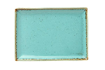 Блюдо прямоугольное TURQUOISE фарфор, 210x270 мм, h 20 мм, бирюзовый Seasons Porland 358827 бирюзовый