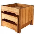 Ящик-трансформер из 3-х частей дуб; ,H=33,L=39,5,B=39,5см PPwood Ж100-4 