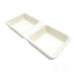 Менажница фарфор CAMEO Square accessory 2-х секционная 130х60 мм h23 мм 713-013