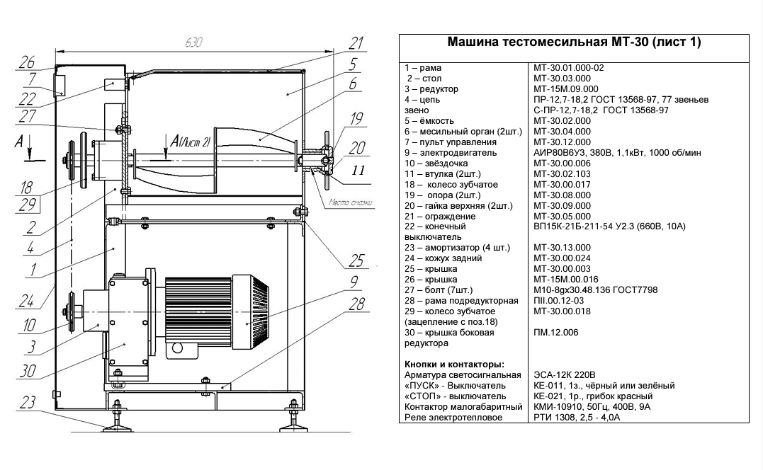 Тестомес для крутого теста Торгмаш Пермь МТ-15-М(МТ-30)