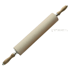 Скалка с ручками; бук,сталь нерж.; D=8,L=30см; св. дерево MATFER 140122