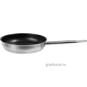 Сковорода; сталь нерж.,антиприг.покр.; D=26,H=5.5см ProHotel BAR41 induction