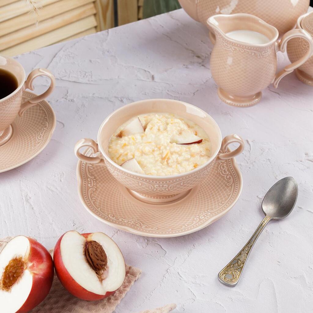 Бульонная пара Aristocrat Peach Tea 315 мл d 118 мм h63 мм Noble 313602+313010-PEACH [1]