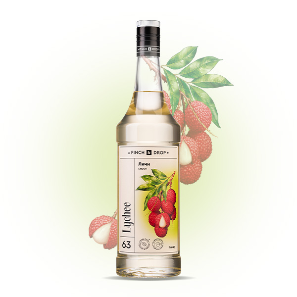 Сироп «Личи» стекло 1 л D=85, H=330 мм Pinch&Drop PD-S063G1000-1