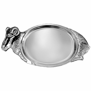 Блюдо сервировочное; сталь нерж.; H=14, L=580, B=295 мм; металлич. STEL 947406
