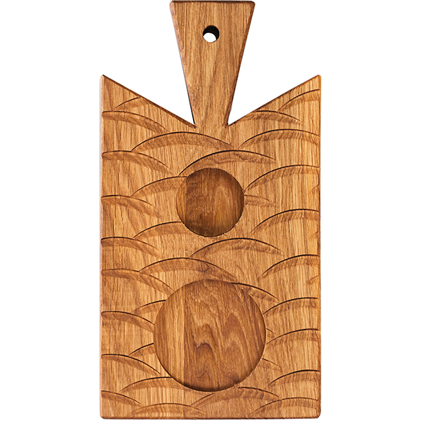 Доска для подачи; дуб; H=25,L=250/210,B=160мм PPwood Q224O-06N