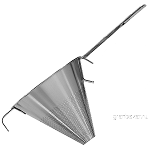 Дуршлаг; сталь нерж.; D=100,H=73,L=210мм; металлич. Lind 515010-03