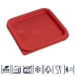 Крышка для контейнера для продуктов квадратная 190*190 мм. красная, п/п Gastroplast /1/12/