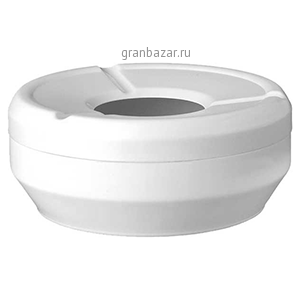 Пепельница; пластик; D=10,H=4см; белый APS 83610