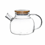 Чайник заварочный 600мл с бамбуковой крышкой стекло Luxstahl