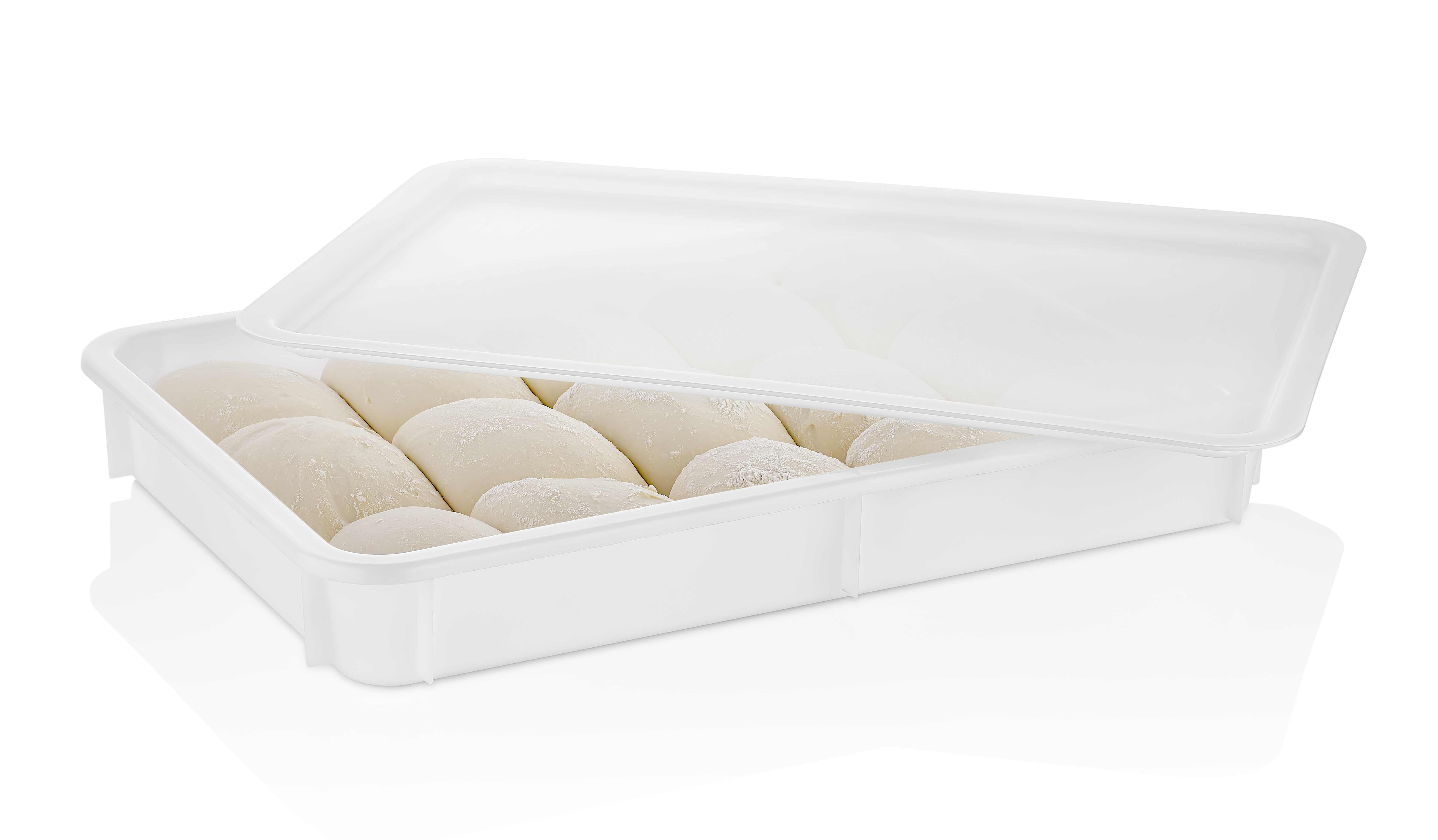Контейнер для теста Gastroplast 600*400* 75 мм. прямой, сплошной, мороз-кий, белый полиэт./1/6/ GPHPE-75