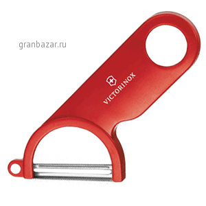 Нож д/чистки овощей; сталь нерж.; L=13.5/5,B=0.9см; красный Victorinox 7,6073