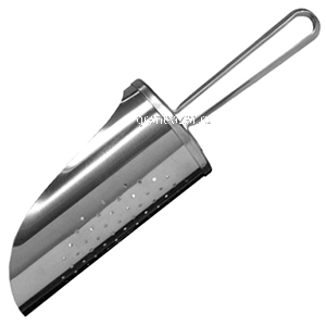Совок для льда перфорированный сталь нерж., L=190, B=50 мм серебрист. Linden 522010-03