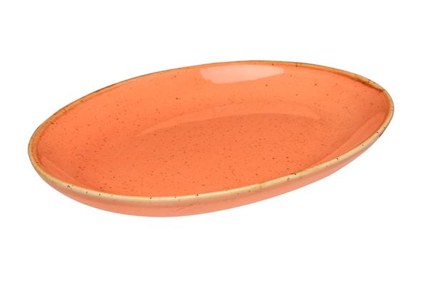 Блюдо овальное ORANGE фарфор, 180x140 мм, h 9 мм, оранжевый Seasons Porland 112118 оранжевый