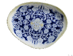 Тарелка плоская ассиметричная без полей Blue Blanc (d350 мм h39 мм) Kutahya BNGLX35DU891310