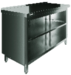 Стол производственный закрытый без дверей с бортом Restoinox СП3-10/6-Б